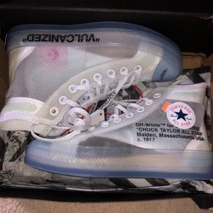 OFF WHITE CLEAR CONVERSE NWT